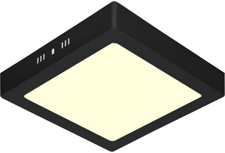 LED Paneel - 30x30 - 28W - Warm Wit 3000K - Mat Zwart - Opbouw - Vierkant - Aluminium