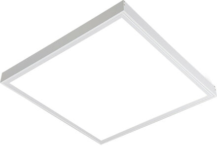 LED Paneel - Aigi Clena - 30x30 Helder/Koud Wit 6000K - 12W Opbouw Vierkant - Mat Wit - Flikkervrij