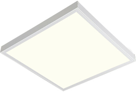 LED Paneel - Aigi Clena - 30x30 Natuurlijk Wit 4000K - 12W Opbouw Vierkant - Mat Wit - Flikkervrij