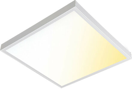 LED Paneel - Aigi Limno Slim - 60x60 - Aanpasbare Kleur CCT - 32W Opbouw Vierkant - Smart Wifi - Dimbaar - Mat Wit