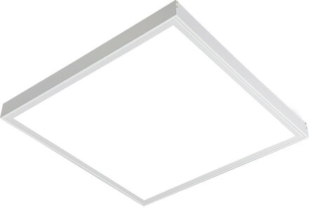 LED Paneel - Aigi Limno Slim - 60x60 - Helder/Koud Wit 6000K - 32W - Smart LED - Slimme LED - Dimbaar - Opbouw Vierkant