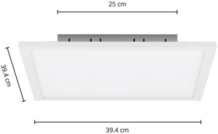 LED paneel, CCT Lysander, 39 cm, wit, aluminium wit, (RAL 9016)