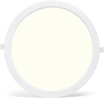 LED Paneel - Downlight - Aigi - Natuurlijk Wit 4000K - 24W - Ø30 - Inbouw - Rond - Wit - Flikkervrij