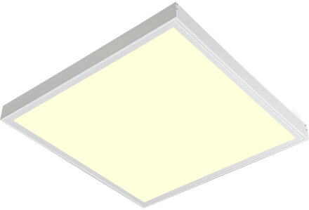 Led Paneel Met Stekker - Aigi Leny - 60x60 - Warm Wit 3000k - 32w - 3840lm - 120lm/w - High Lumen - Opbouw - Vierkant