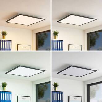 LED paneel Nelios, 62 x 62 cm, CCT, zwart, metaal zwart, wit