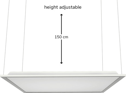 LED Paneel ophangsysteem voor 60x60 en 30x120 LED Panelen (125lm/W)