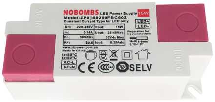 LED Paneel transformator - 21W - DC connector - LED trafo - Flikkervrij - IP20 voor binnen - Niet dimbaar Wit