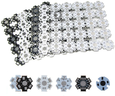 LED PCB Board HeatSink Aluminum Base Plate Substrate 20mm Star RGB RGBW DIY Flashlight Heatsink for 1 3 5 W Watt High Power LEDs