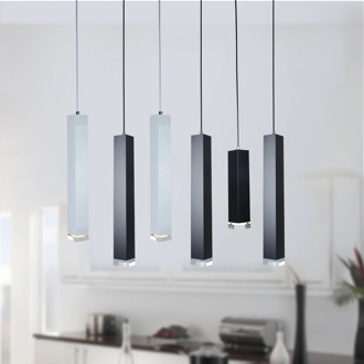 Led Pendant Lamp Dimmable Lights Kitchen Island Dining Room Shop Bar Counter Decoration Cylinder Pipe Hanging Lights