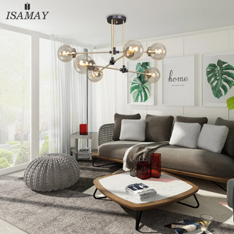 LED Pendant Lights Modern Black Gold Ceiling Chandelier Nordic Glass Ball Hanging Lamp for Loft Dinning Living Room Home Decor