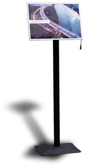 Led Permanent Poster Metalen Menu Poster Stand Gold Metal Menu Stand A3 size zwart