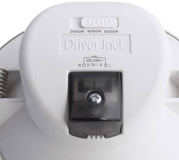 LED plafond inbouwlamp Acrux, Ø 15 cm, zwart, CCT