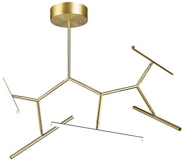 LED plafondlamp 2071, 5-lamps 90 cm, goud