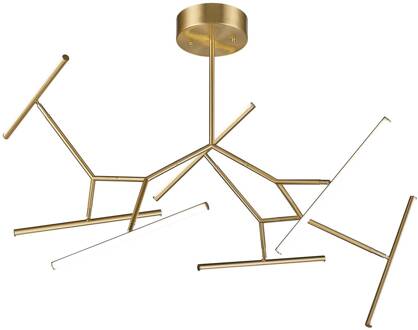 LED plafondlamp 2073, 7-lamps 120 cm, goud