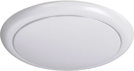 LED Plafondlamp - Aigi Ala - Opbouw Rond 12W - Helder/Koud Wit 6500K - Mat Wit - Aluminium