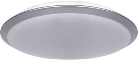 LED Plafondlamp - Aigi Ashly - Opbouw Rond 18W - Warm Wit 3000K - Mat Zilver - Aluminium Zilverkleurig