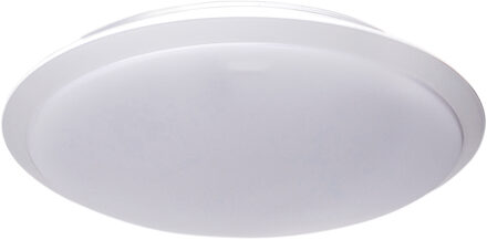 LED Plafondlamp - Aigi Ashly - Opbouw Rond 24W - Helder/Koud Wit 6500K - Mat Wit - Aluminium