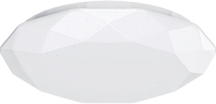 LED Plafondlamp - Aigi Dian - Opbouw Rond 12W - Helder/Koud Wit 6500K - Mat Wit - Aluminium