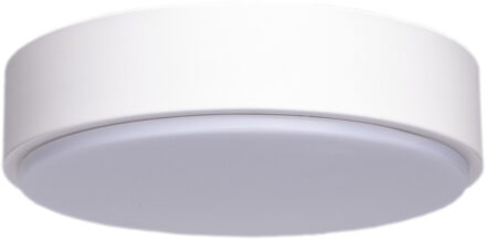 LED Plafondlamp - Aigi Santi - Opbouw Rond 12W - Helder/Koud Wit 6500K - Mat Wit Aluminium