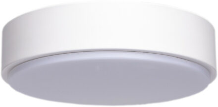 LED Plafondlamp - Aigi Santi - Opbouw Rond 20W - Helder/Koud Wit 6500K - Mat Wit - Aluminium