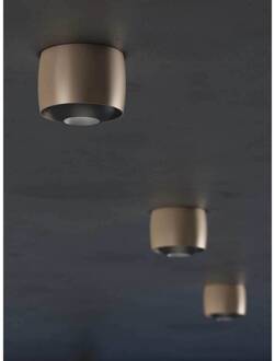 LED plafondlamp Air, grijs, aluminium, Ø 10 cm ivoor