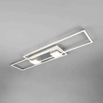 LED plafondlamp Albany, nikkel, 100 x 28 cm, aluminium CCT dimbaar mat nikkel