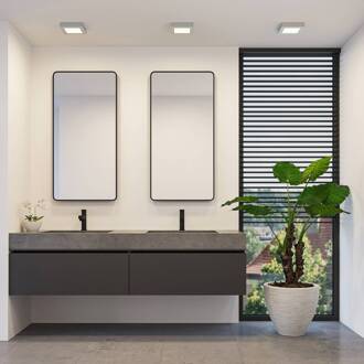 LED plafondlamp Alette, zilver, 17,2 cm, dimbaar zilver, wit