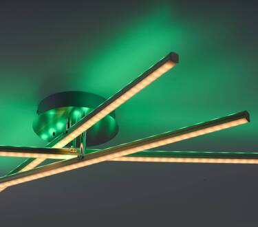 LED plafondlamp Alina met RGB-Ambilight, dimbaar staalgrijs