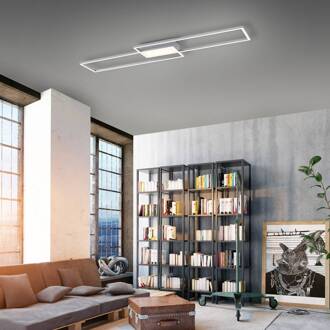 LED plafondlamp Asmin, CCT, staal, 109,5x25,7cm staalgrijs