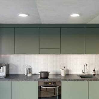 LED plafondlamp Aureka, bewegingsmelder, Ø 23 cm, wit