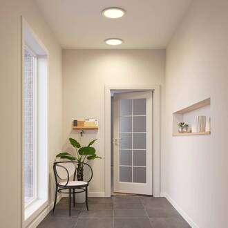 LED plafondlamp Aureka, Ø 33 cm, zilver, metaal