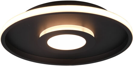 LED Plafondlamp - Badkamerlamp - Trion Asmaya - Opbouw Rond 35W - Spatwaterdicht IP44 - Dimbaar - Warm Wit 3000K - Mat Zwart