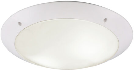 LED Plafondlamp - Badkamerlamp - Trion Camiro - Opbouw Rond - Waterdicht IP54 - E27 Fitting - 2-lichts - Mat Wit