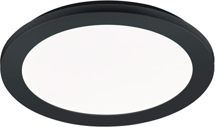 LED Plafondlamp - Badkamerlamp - Trion Camy - Opbouw Rond 13W - Spatwaterdicht IP44 - Dimbaar - Warm Wit 3000K - Mat Zwart