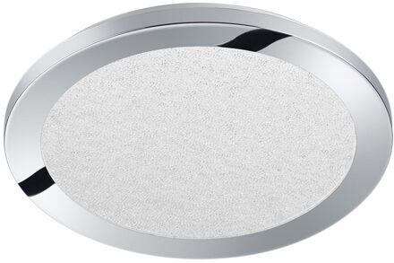 LED Plafondlamp - Badkamerlamp - Trion Ceaniry - Opbouw Rond 15W - Spatwaterdicht IP44 - Dimbaar - Warm Wit 3000K - Zilverkleurig