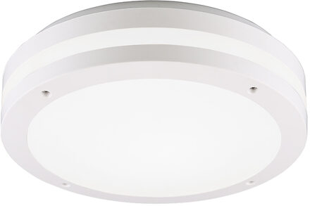 LED Plafondlamp - Badkamerlamp - Trion Keraly - Opbouw Rond - Waterdicht - 12W - Warm Wit 3000K - Mat Wit - Kunststof