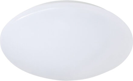 LED Plafondlamp - Badkamerlamp - Trion Puta - Opbouw Rond 12W - Spatwaterdicht IP44 - Warm Wit 3000K - Mat Wit Kunststof