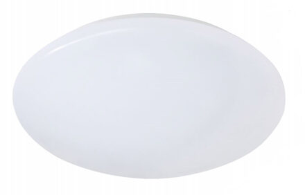 LED Plafondlamp - Badkamerlamp - Trion Tuzi - 12W - Spatwaterdicht IP44 - Warm Wit 3000K - Rond - Wit - Kunststof