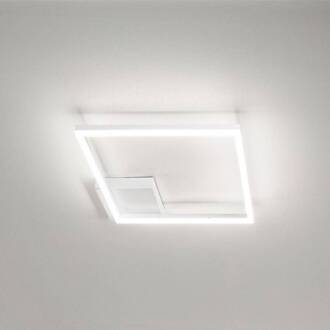 LED plafondlamp Bard, 27x27cm, wit mat wit