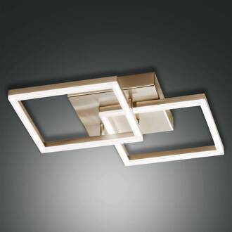 LED plafondlamp Bard, 45x45cm, matgoud finish goud mat, wit mat