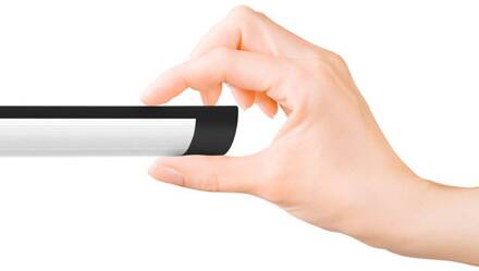 LED plafondlamp Batten, lengte 60 cm, aluminium, zwart, 4.000 K zwart, wit