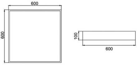 LED plafondlamp Biro Square, aan/uit, zilver, 4.000K structuurzilver