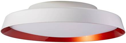 LED plafondlamp Boop! Ø54cm wit/rood metallic wit, rood metallic, opaal
