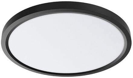 LED Plafondlamp - Brinton Jin - 36W 3960lm - 865 Helder/Koud Wit 6500K - Ø400 mm - Opbouw - Rond - Zwart