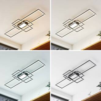 LED plafondlamp Caitlin, antraciet, metaal, 105cm