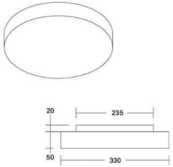 LED plafondlamp Celtis Mini, 3.000 K, bruingrijs