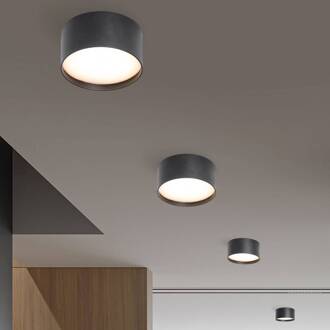 LED plafondlamp CMD 9092, Ø 12 cm, antraciet, IP44, metaal