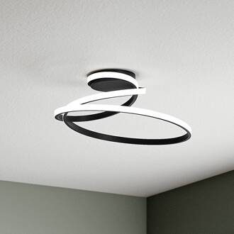 LED plafondlamp COASTER, zwart, lengte 50 cm, metaal, CCT