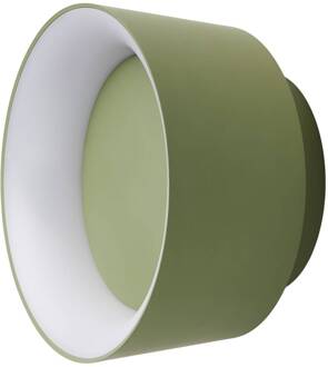 LED plafondlamp Cookie, groen aluminium Ø 15 cm