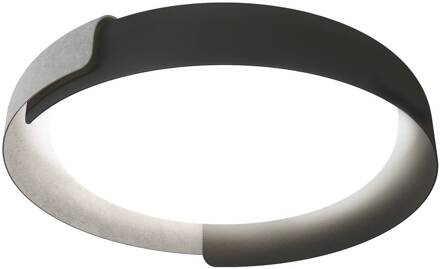 LED plafondlamp Dala, donkergrijs/beton, Ø 58 cm, dimbaar donkergrijs, betonkleurig